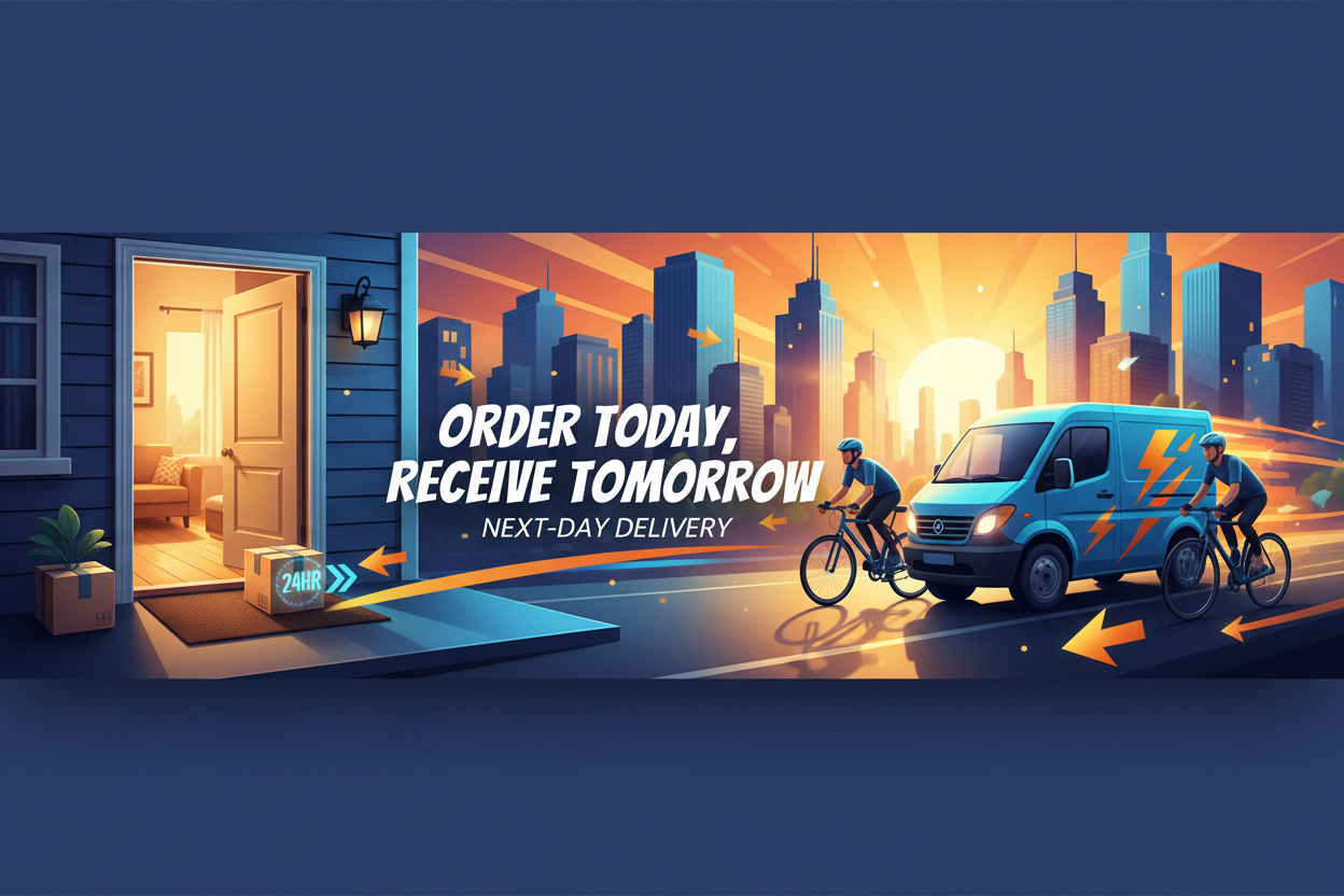 WOW THAT WAS FAST ORDER TODAY, NEXT DAY DELIVERY TO YOUR DOOR STEP