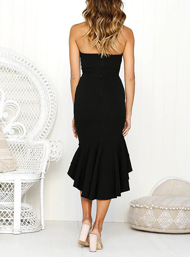 women Ruffled Hemline Strapless - vmlfashion-com