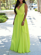 Women Side Slit Maxi Dress - vmlfashion-com