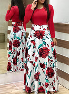Long Sleeves Flower dress - vmlfashion-com