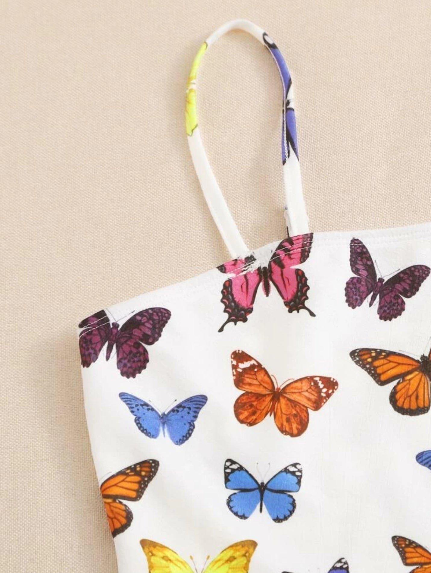 Womens Butterfly 2 piece crop top and skirt set