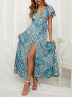 Womne Maxi Wrap Dress - vmlfashion-com